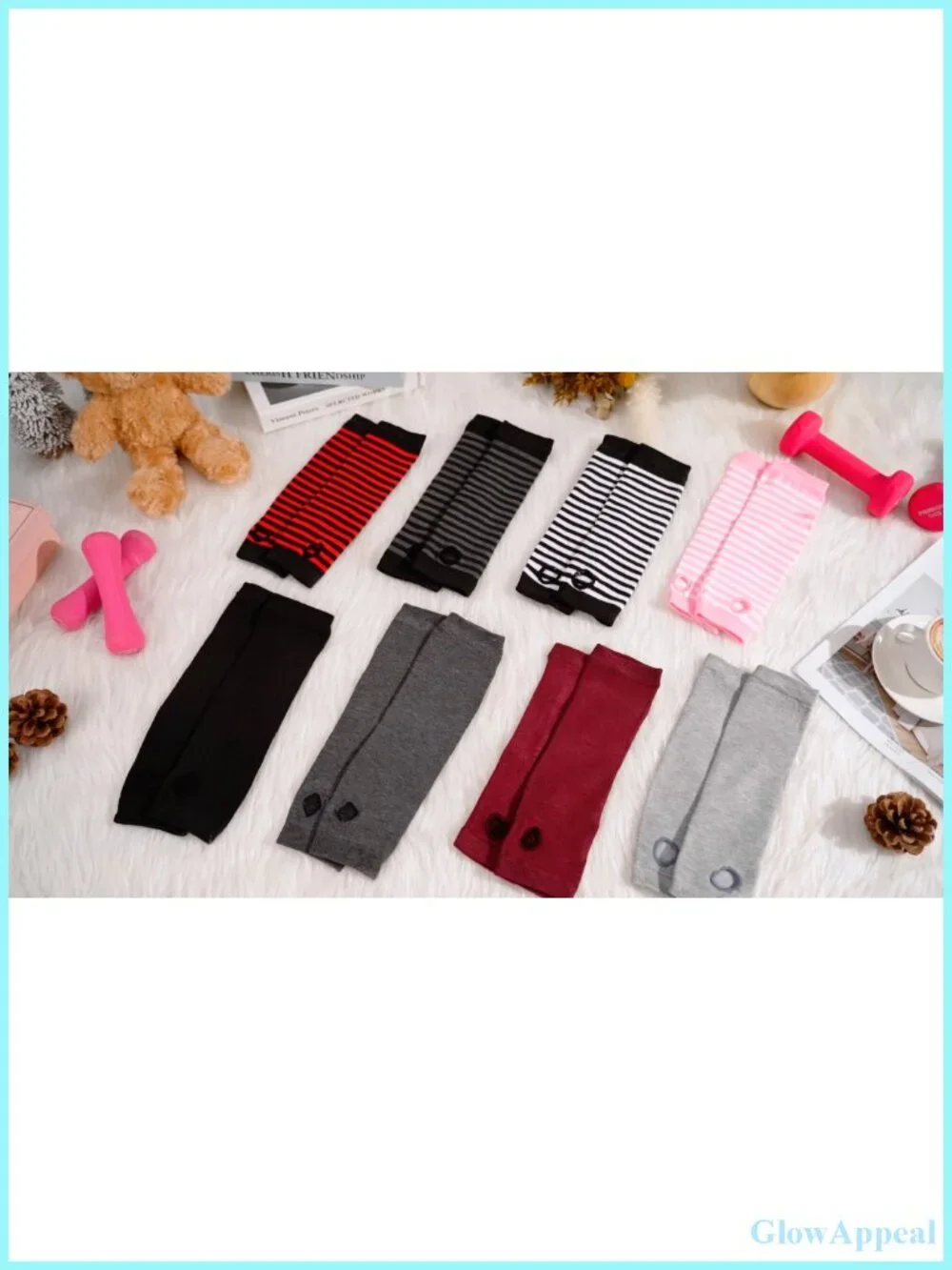 Fingerless Arm Sleeves Women UV Protection Gloves Knit Polyester Spandex